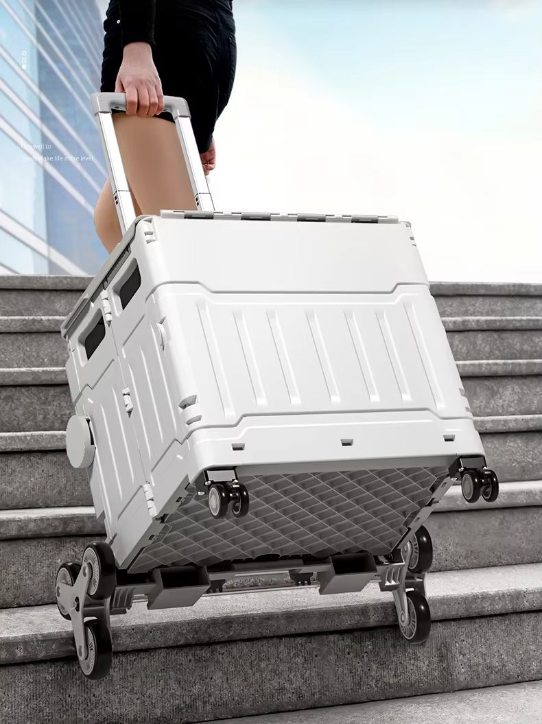 8 Wheels Steel  Eco-friendly Handle Pull Luggage Cart