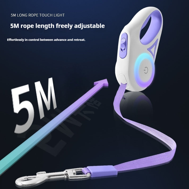 New LED Lighted Automatic Retractable Dog Leash - The Ultimate Pet Walking Companion