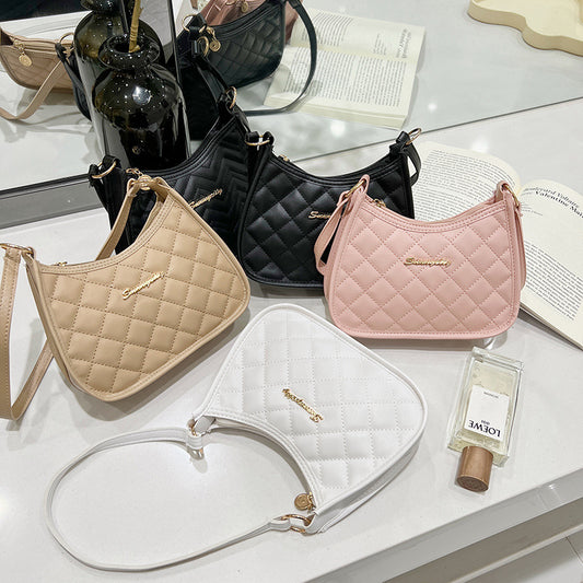 Classic Quilted Crescent Crossbody Bags