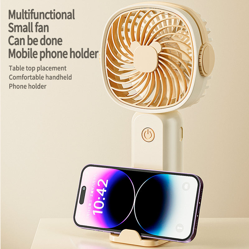 Cute handheld fan with base