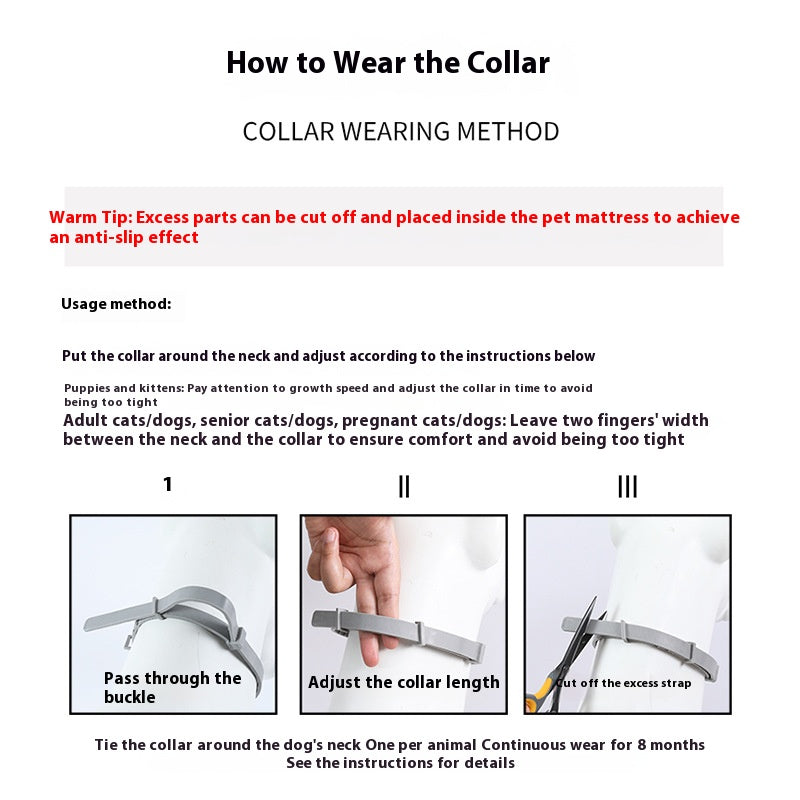 Pet Anti - Insect Collar - Flea and Tick Control for Dogs and Cats