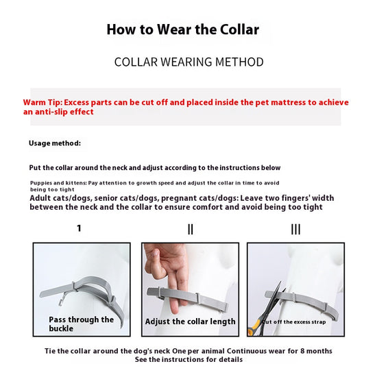 Pet Anti - Insect Collar - Flea and Tick Control for Dogs and Cats