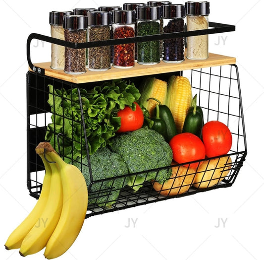 Wall Mounted Multifunctional Kitchen Storage Rack