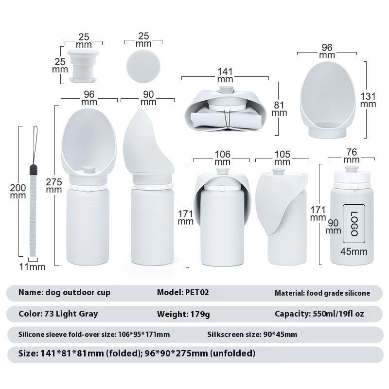 Essential Travel Item: Portable Foldable Water Dispenser for Dogs on - the - go