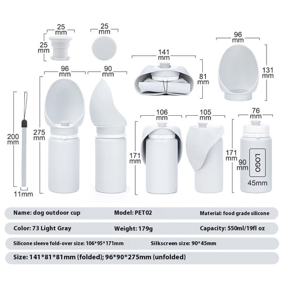 Essential Travel Item: Portable Foldable Water Dispenser for Dogs on - the - go