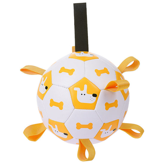 Outdoor Energetic Partner for Pet Dogs: Chew - Resistant, Squeaky and Inflatable Soccer Ball Toy