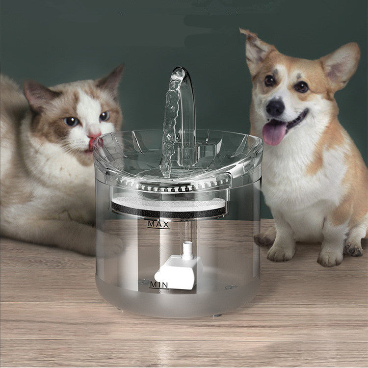 Intelligenter automatischer Wasserspender für Haustiere, 2-Liter-Filterwasserspender für Hunde und Katzen 