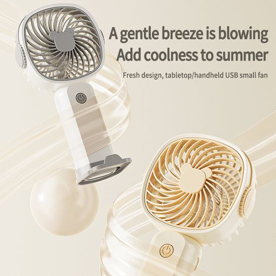 Cute handheld fan with base