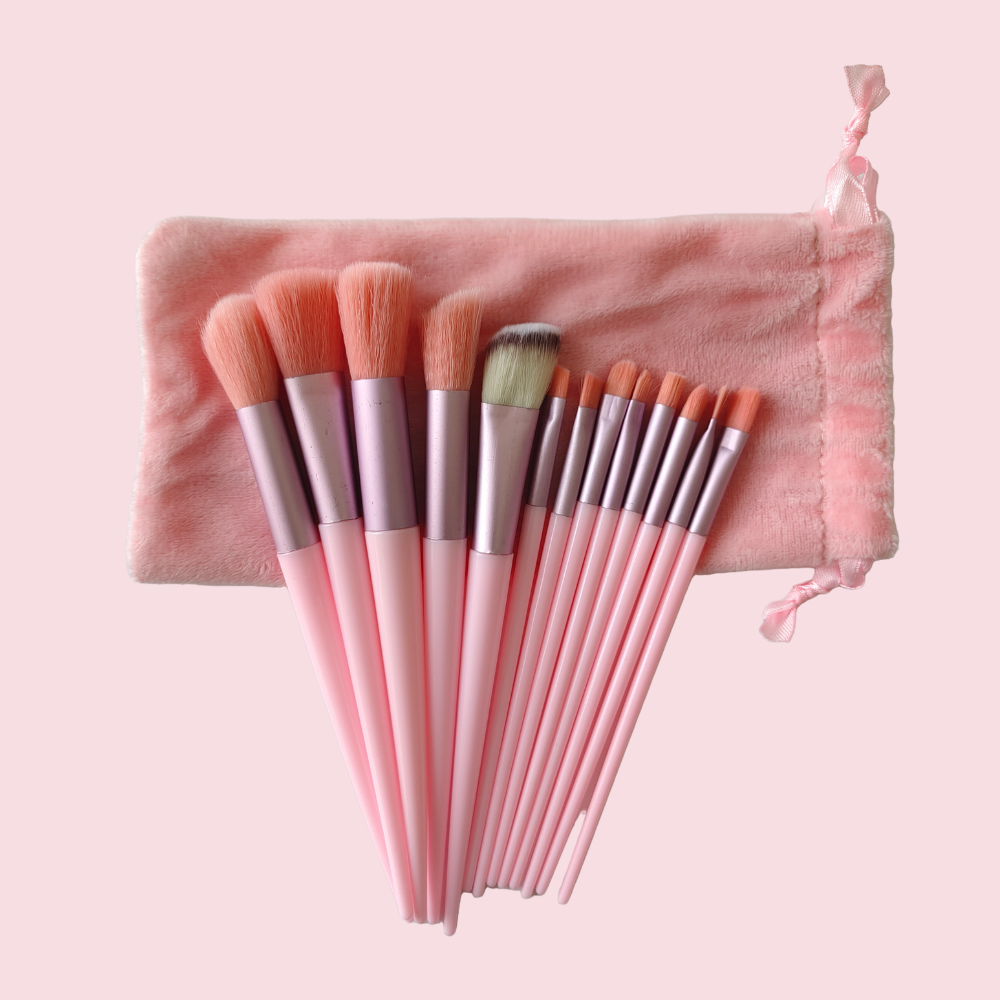 13 Pieces Highlight Powder Blush Makeup Brushes Set