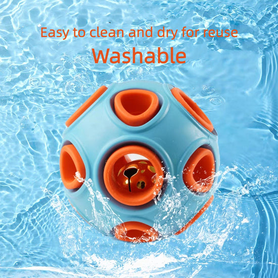 Two tone rubber pet toy ball