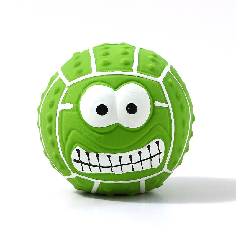 New - style Smiling Face Latex Squeaky Toy: Teething and Teeth - cleaning Delight for Your Furry Friend