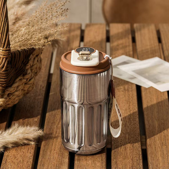 Edelstahl-Vakuumbecher, isolierter doppelwandiger Reisekaffeebecher 