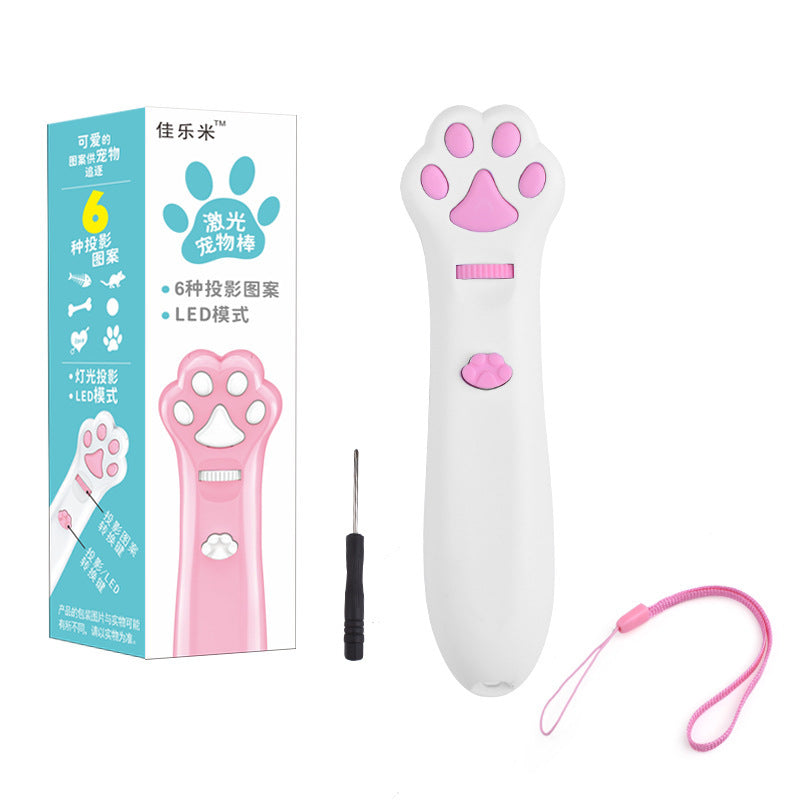 New Cat Paw Laser Teaser Rod - Infrared Projection Cat Teasing Pen Pet Toy