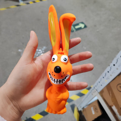 Brand - New Pet Natural Latex Toys: Long - eared Rabbit Animal Series, Teething, Dental Cleaning & Sound - making