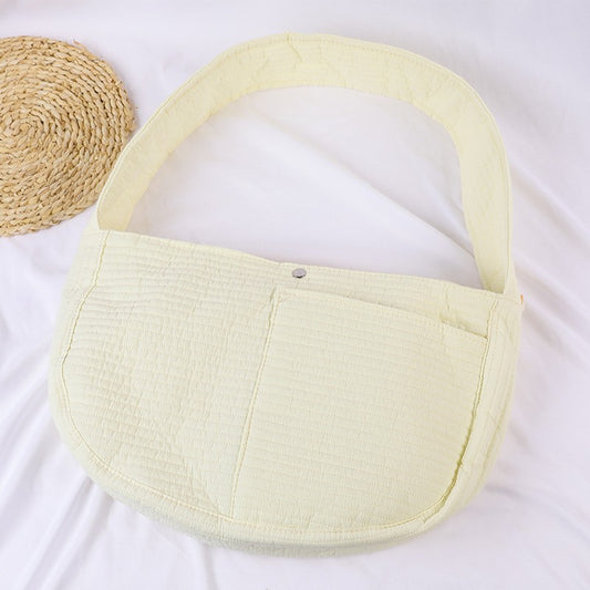 Large Canvas Pet Bag - Portable Handheld and Crossbody Shoulder Bag for Cats and Small Dogs like Teddies