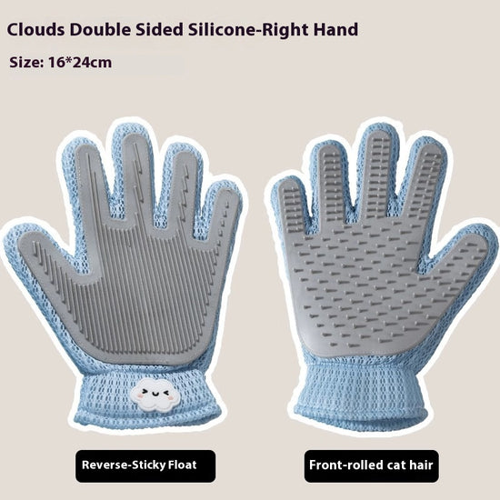 Pet Cat - Petting Gloves: The Magic Tool for Removing Loose Hair and Providing Soothing Massage for Long - haired Cats