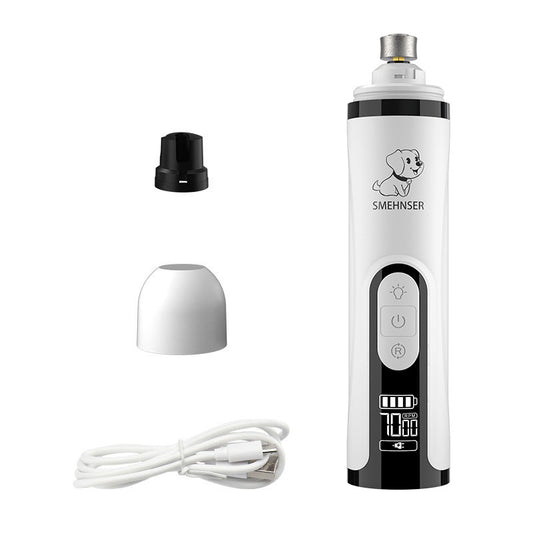 M5 Pet Nail Grinder - High Power LED Dual Lights, Blood Line Detection, Electric Charging Nail Clipper for Cats and Dogs