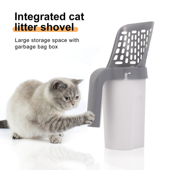 New Upgrade! Large - capacity Integrated Cat Litter Shovel, One - step Solution for Litter Cleaning and Storage!