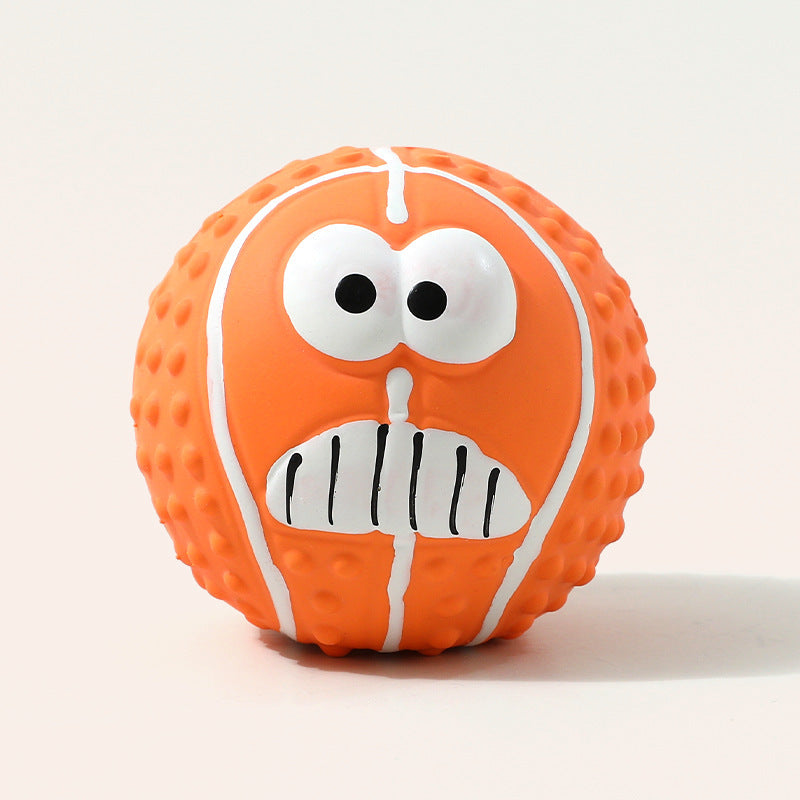 New - style Smiling Face Latex Squeaky Toy: Teething and Teeth - cleaning Delight for Your Furry Friend