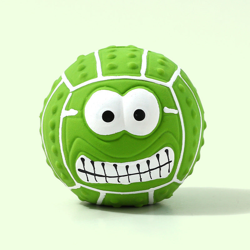 New - style Smiling Face Latex Squeaky Toy: Teething and Teeth - cleaning Delight for Your Furry Friend