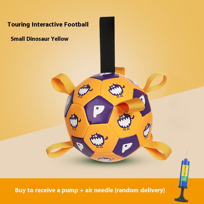 Outdoor Energetic Partner for Pet Dogs: Chew - Resistant, Squeaky and Inflatable Soccer Ball Toy