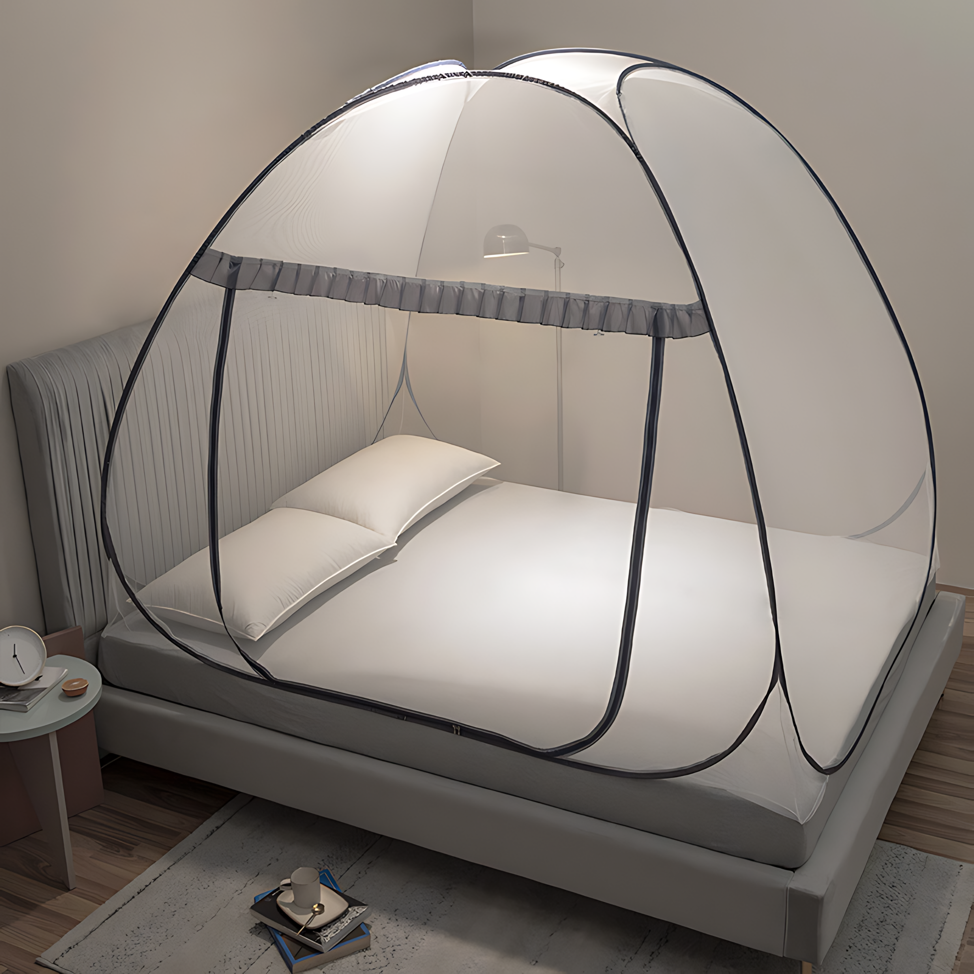 Class a encrypted, no-installation yurt mosquito net, 1.5 meters, home bedroom anti-slip, 1.8 meters, full bottom, 1.2 back bottom, anti-drop