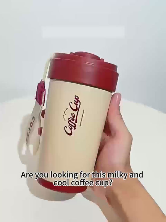 Intelligente Kaffee-Thermosbecher mit Keramik-Innenfutter, Wasserbecher aus Edelstahl 316, tragbare Geschenkbecher fürs Auto und gravierte Becher 